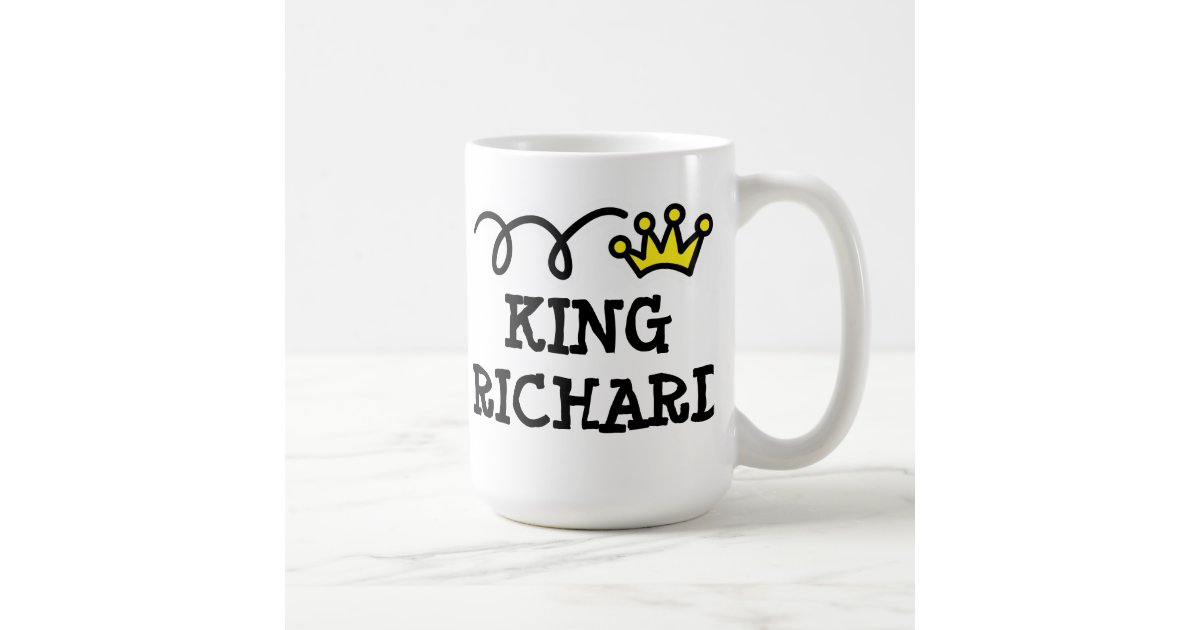 King coffee mug with personalised name Zazzle