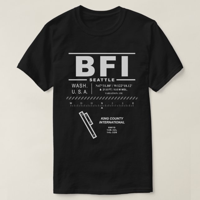 King County International Airport BFI T-Shirt (Design Front)