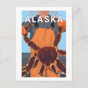 King Crab Fisherman - Cordova, Alaska Postcard