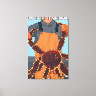 King Crab Fisherman - Dutch Harbour, Alaska Canvas Print