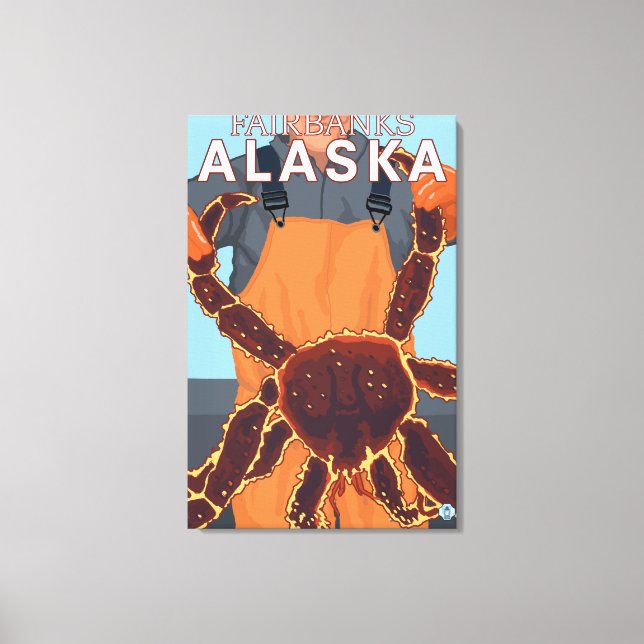 King Crab Fisherman - Fairbanks, Alaska Canvas Print (Front)