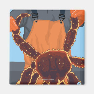 King Crab Fisherman - Pike Place Market, Seattle Magnet