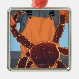 King Crab Fisherman - Pike Place Market, Seattle Metal Tree Decoration