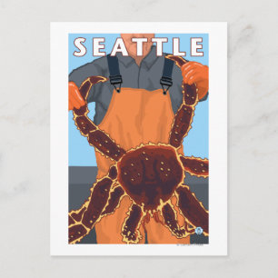 King Crab Fisherman - Seattle, Washington Postcard