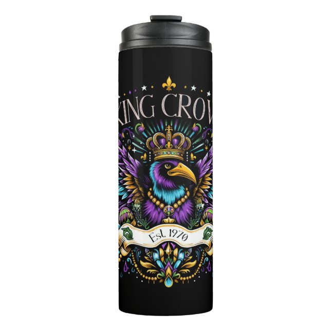 King Crow Colourful Graphic T Shirt Thermal Tumbler (Front)