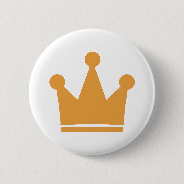 king crown 6 cm round badge (Front)