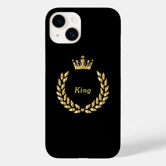 King Crown Black and Gold Case-Mate iPhone Case (Back)