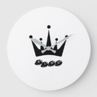 King Crown Design Acrylic Wall Grey Hands Decor