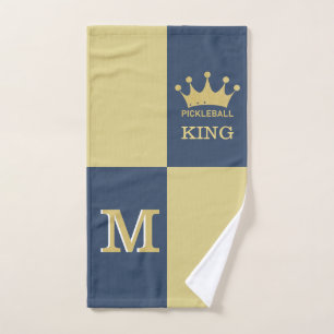 King Crown Pickleball 3D Monogram    Hand Towel