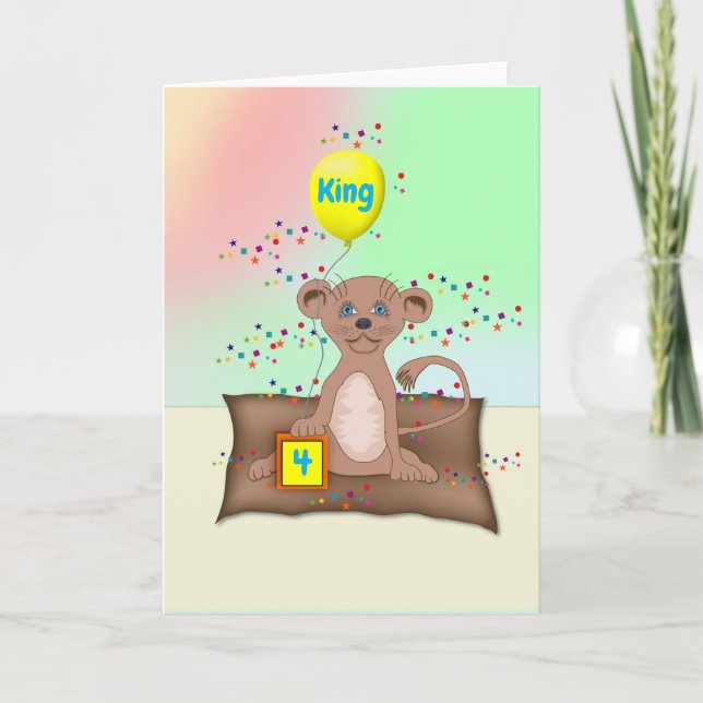 King Cub  Birthday Card (Front)