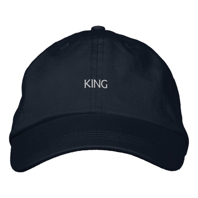 KING Custom Style Comfort in eye-catching Men's  Embroidered Hat (Front)