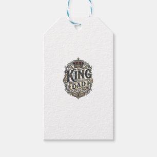 King Dad Vintage Engraving Father's Day Shirt_1 Gift Tags