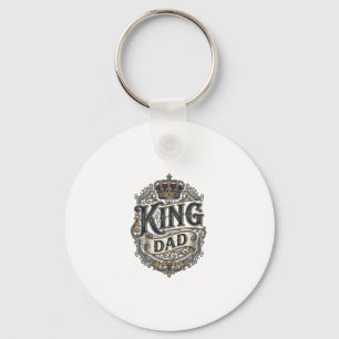 King Dad Vintage Engraving Father's Day Shirt_1 Key Ring