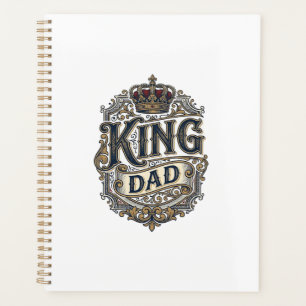 King Dad Vintage Engraving Father's Day Shirt_1 Planner