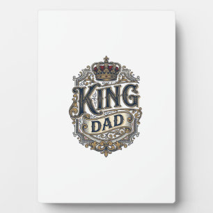 King Dad Vintage Engraving Father's Day Shirt_1 Plaque