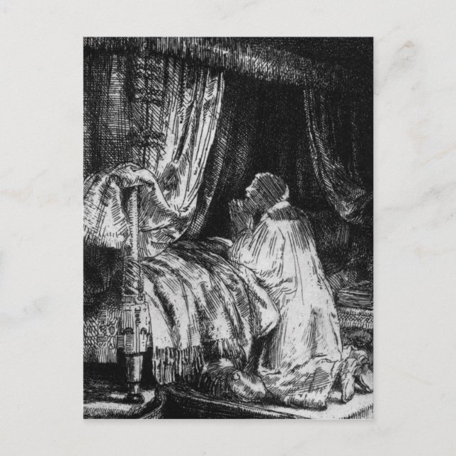 King David at prayer, 1652 Postcard (Front)