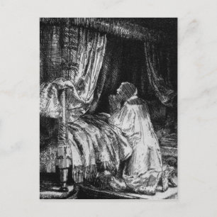 King David at prayer, 1652 Postcard