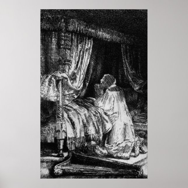 King David at prayer, 1652 Poster (Front)