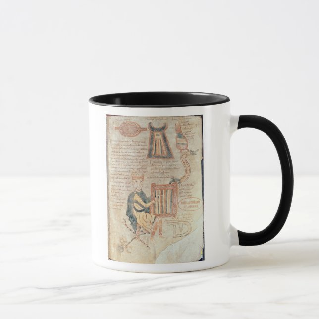 King David playing a psaltery from a psalter Mug (Right)