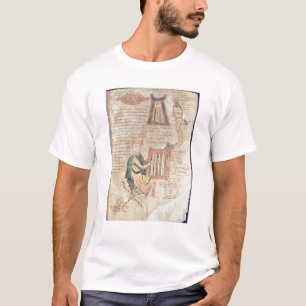 King David playing a psaltery from a psalter T-Shirt