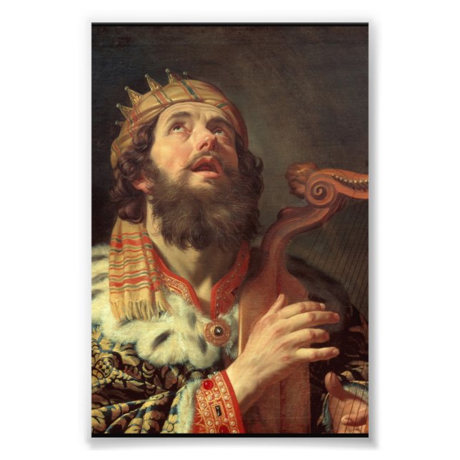 King David Playing His Harp Photo Print (Front)