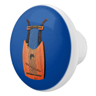 King David's Harp Ceramic Knob