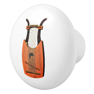 King David's Harp Ceramic Knob