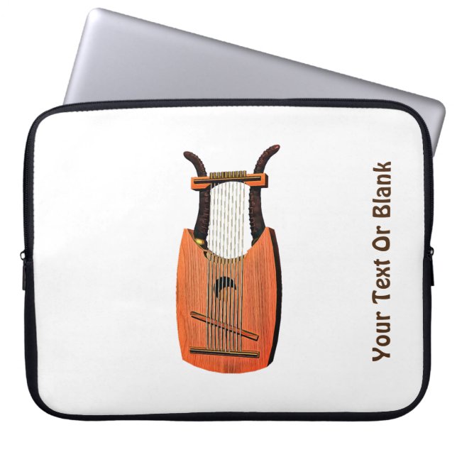 King David's Harp Laptop Sleeve (Front)