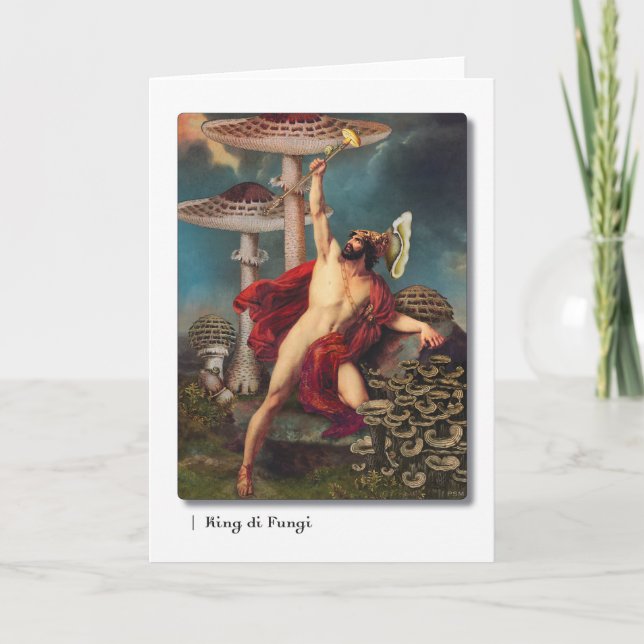 King di Fungi Tarot Greeting Card (Front)