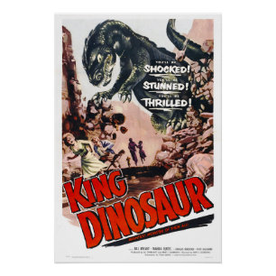 KING DINOSAIR Horror Monster Movie Poster 