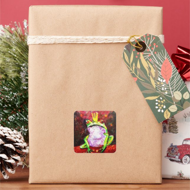 king dubious square sticker (Holiday)