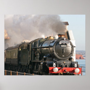 King Edward 1 Steam Engine Poster