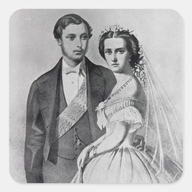 King Edward and Queen Alexandra Square Sticker (Front)