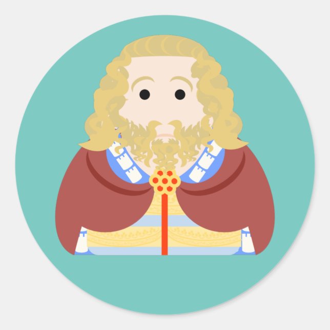King Edward II of England Classic Round Sticker (Front)