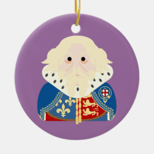 King Edward III of England Ceramic Tree Decoration