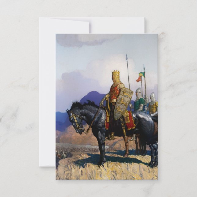 “King Edward Views the Battle” by NC Wyeth Thank You Card (Front)