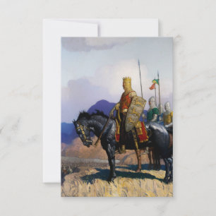 “King Edward Views the Battle” by NC Wyeth Thank You Card