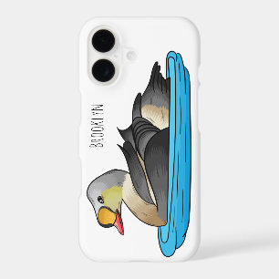 King eider bird cartoon illustration