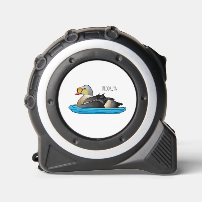 King eider bird cartoon illustration 1 (Front)