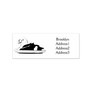 King eider bird cartoon illustration  rubber stamp