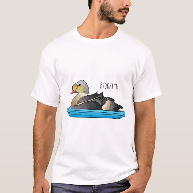 King eider bird cartoon illustration  T-Shirt (Front)