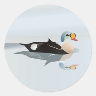 King Eider Duck Classic Round Sticker