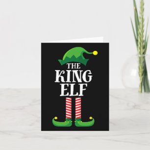 King Elf Matching Family Group Christmas Party Pyj Card