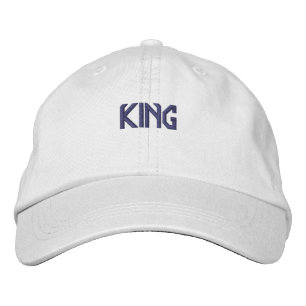 KING Expression Nice Cool Super Handsome-Hat White Embroidered Hat