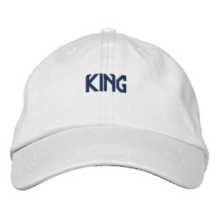 KING Expression Nice Cool Super Handsome-Hat White Embroidered Hat