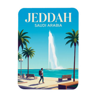 King Fahd's Fountain Saudi Arabia Magnet