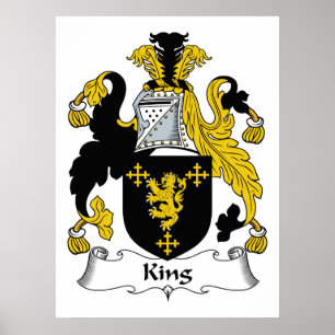 King Family Crest Poster