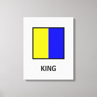 King Family Name Nautical Flag Canvas Print