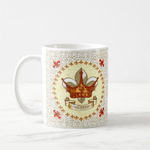 King Father Banner Crown custom name mug