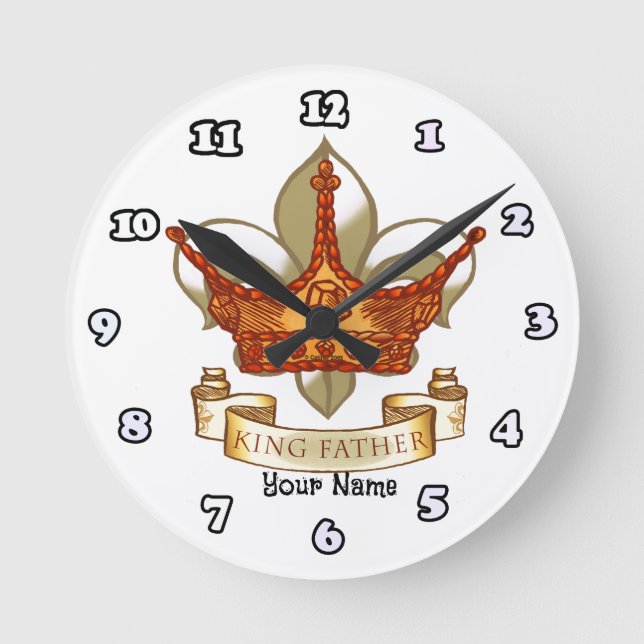 King Father  Round Clock (Front)